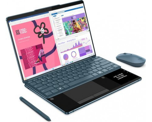 Laptop Lenovo LENOVO YOGA BOOK 9 INTEL ULTRA 7 155U/2X 13.3" 2.8K (2880X1800) OLED 400NITS GLOSSY / ANTI-FINGERPRINT, 100% DCI-P3, 60HZ, EYESAFE®, DOLBY VISION®, DISPLAYHDR? TRUE BLACK 500, GLASS, TOUCH/32GB/1TB SSD/W11P/ENG (TIDAL TEAL)