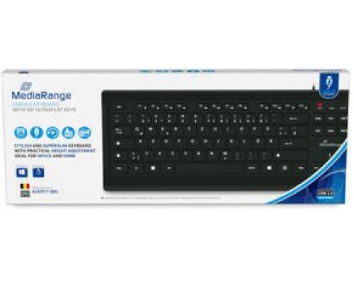 MediaRange kabelowy ultr płaskie klawisze (BE) sw