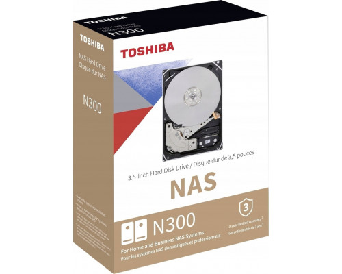 Dysk Toshiba N300 HDWG780EZSTA 8TB 3,5" 7200 512MB SATA III NAS RETAIL