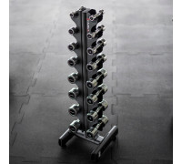 HMS Dumbbells CHD 16 x Various types of loads included (72 kg) + Stojak STR36