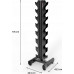 HMS Dumbbells CHD 16 x Various types of loads included (72 kg) + Stojak STR36