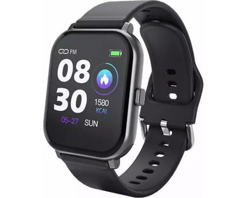 Riff T55 Alumīnija Sporta Smart Pulkstenis ar Pulsometru un Asisns spiediena mērītāju Melns