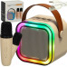 Zestaw do karaoke 2 mikrofony + głośnik portable BLUETOOTH USB LED beżowy Kik sp. z o.o. sp. k.