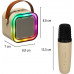 Zestaw do karaoke 2 mikrofony + głośnik portable BLUETOOTH USB LED beżowy Kik sp. z o.o. sp. k.