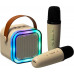 Zestaw do karaoke 2 mikrofony + głośnik portable BLUETOOTH USB LED beżowy Kik sp. z o.o. sp. k.