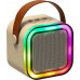Zestaw do karaoke 2 mikrofony + głośnik portable BLUETOOTH USB LED beżowy Kik sp. z o.o. sp. k.