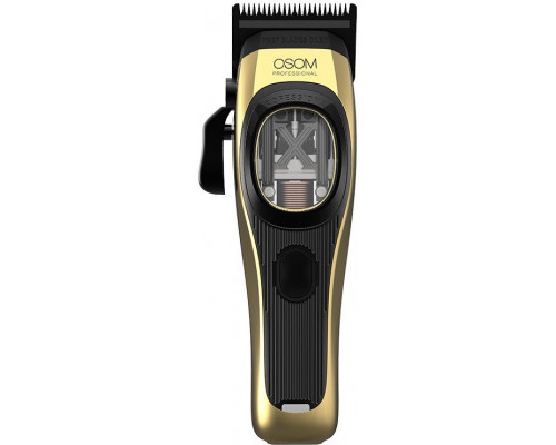 Profesionali plaukų kirpimo mašinėlė OSOM Professional PRIME Cordless Hair Clipper OSOMP01GOLD, aukso spalvos