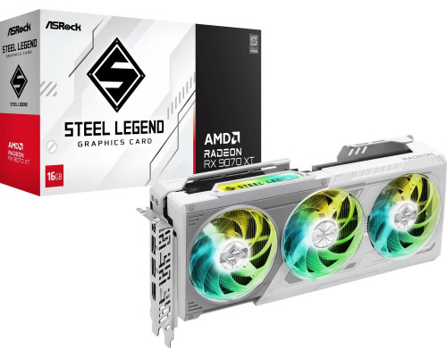 ASRock Radeon RX 9070 XT Steel Legend 16GB GDDR6 (RX9070XT SL 16G)