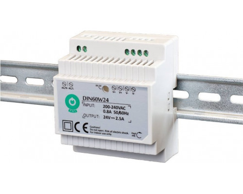 DIN60W15: DIN 15V/4A, plastic