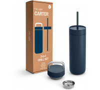 Fellow - Carter Chill Set 2 w 1 - Thermal mug + 2 nakrętki - Navy 591 ml