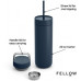 Fellow - Carter Chill Set 2 w 1 - Thermal mug + 2 nakrętki - Navy 591 ml