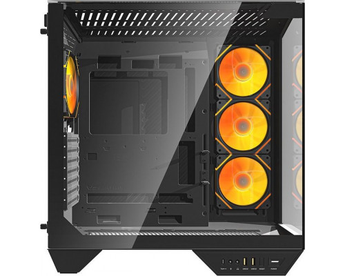 Darkflash DY470 black + 4 wentylatory + uchwyt GPU