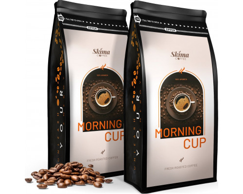 SkimaCoffee Zestaw 1kgX2 MORNING CUP 100% ARABICA Świeżo Palona do ekspresu