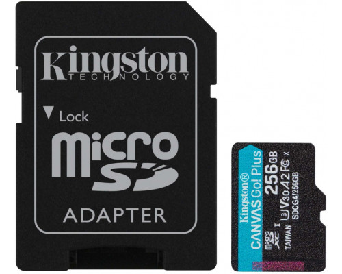 SD  Kingston Canvas Go! Plus (Gen4) MicroSDXC 256 GB Class 10 UHS-I/U3 A2 V30 (SDCG4/256GB)
