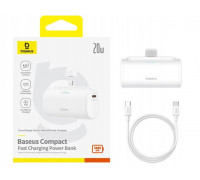 Baseus Compact IP 5000mAh 20W USB-C/Lightning (biały)