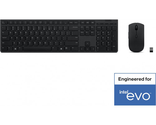 Lenovo 4X31K03931 klawiatura Dołączona myszka RF Wireless + Bluetooth US English Black