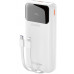 20000mAh with a built-ini kablami iPhone Lightning USB-C USB-A 22.5W PD - biały 20000mAh with a built-ini kablami iPhone Lightning USB-C USB-A 22.5W PD - biały