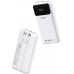 20000mAh with a built-ini kablami iPhone Lightning USB-C USB-A 22.5W PD - biały 20000mAh with a built-ini kablami iPhone Lightning USB-C USB-A 22.5W PD - biały