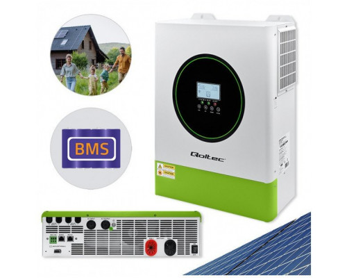 qoltec Hybrydowy Inwerter solarny Off-Grid 11000W | 160A | 48V | MPPT | BMS | Sinus | opcja Wi-Fi | Power Factor 1.0