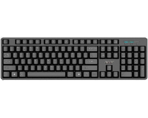Acer USB Wired Keyboard klawiatura Dom/Biuro QWERTY Amerykański międzynarodowy Czarny