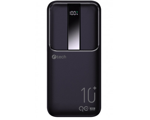 C-TECH Powerbanka 10000mAh, Li-Pol, 22,5W, USB-C/USB-A/micro USB