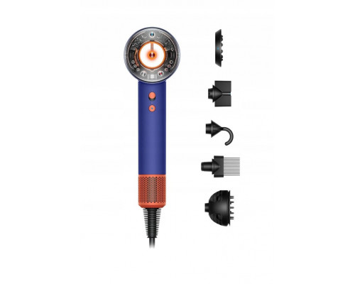 Dyson Supersonic Nural HD16 fén na vlasy, 1600 W, difuzér, 4 teploty, 3 rychlosti, vinca blue/topaz