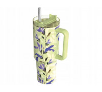 Quokka Stream - Thermal mug of steel stainlessj 1200 ml with a straw (Matcha)