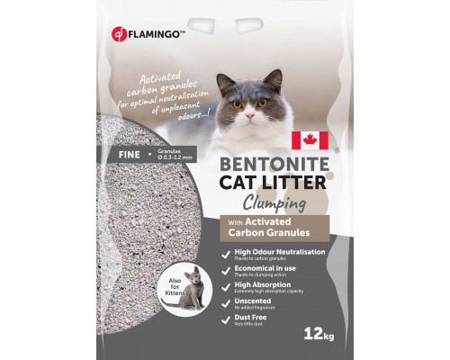 CAT LITTER BENTONITE ACTV CARB GRAN12KG