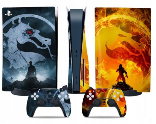 Naklejki Skórki na PlayStation 5 orawith  Pady Motyw Mortal Kombat