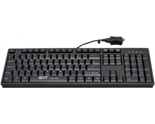 Gett GETT GCQ Cleantype Easy Basic z obudową z tworzywa sztucznego IP 68 NUM-Block 105 Tasten USB Kolor: czarny Układ: CH