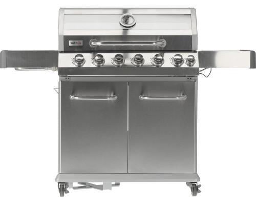 YG.GAS GRILL 6+1 STAINLESS STEEL 20.5KW / GLASS