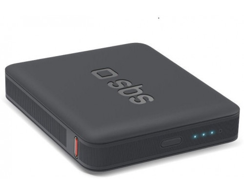 SBS High density 5000 mAh powerbank, 5000 mAh, Lithium Polymer (LiPo), Smart IC, 3.85 V, 10 W, Black