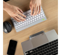 R-Go Tools Ergonomic keyboard R-Go Compact Break, compact keyboard with break software, QWERTY (IT), Bluetooth, white, Mini, Wireless, Bluetooth, Scissor key switch, QWERTY