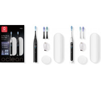 Oclean X Pro 20 S Duo Set electric toothbrushes for two, white and black
