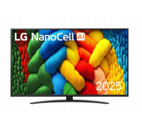 LG 50NANO81A3A | 50 | Smart TV | webOS 25 | UHD | Juodas