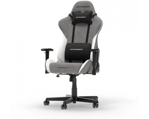 DXRacer Formula Series L Pilkas & Baltas Fabric (Pilka Balta Medžiaginė) Kėdė