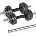 Dumbbells cast iron adjustable w walizce z gryfem, zestaw 15kg REBEL ACTIVE