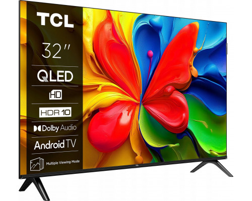 TCL HD QLED TV | 32S4K | 32 | Smart TV | Google TV | HD | Black