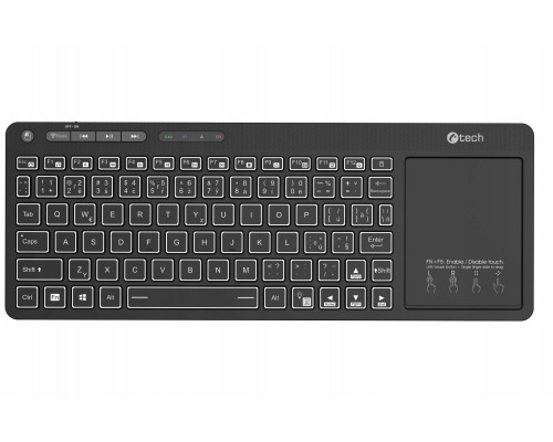C-Tech C-TECH WLTK-03 Bezprzewodowa Touchpad czarna