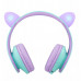 PowerLocus P2 Kids Headphones purple/turquoise with Ears