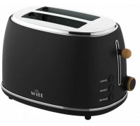 Witt Premium Wood toaster, black