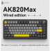 gamingowa mechaniczna AK820 MAX Magnetic switches -Black-Gray-Yellow RGB
