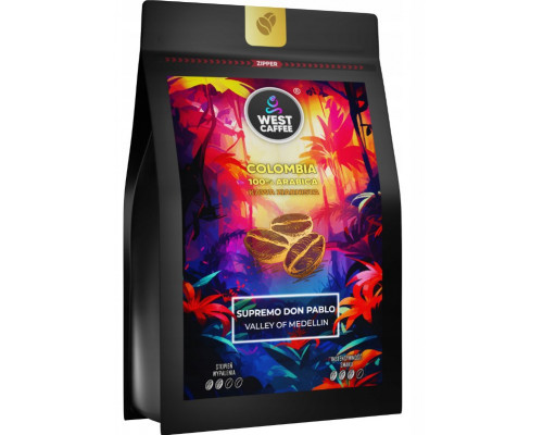 West Caffee KAWA ZIARNISTA Kolumbia 250g 100% Arabica -Supremo don Pablo-