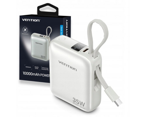 Vention 10000mAh 35W PD with a built-in kablem USB-C beżowy