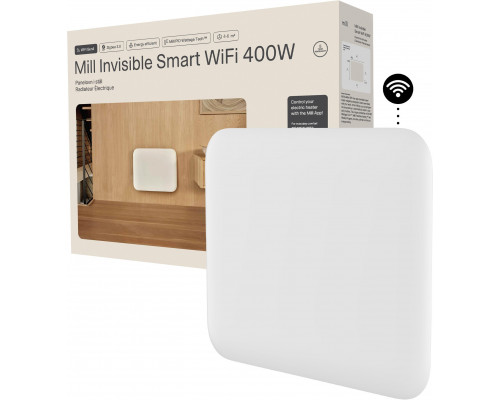 Mill Invisible Smart WiFi Heater | PA400WIFI4 | Panel Heater | 400 W | Suitable for rooms iki 4-6 m² | Baltas | IPX4
