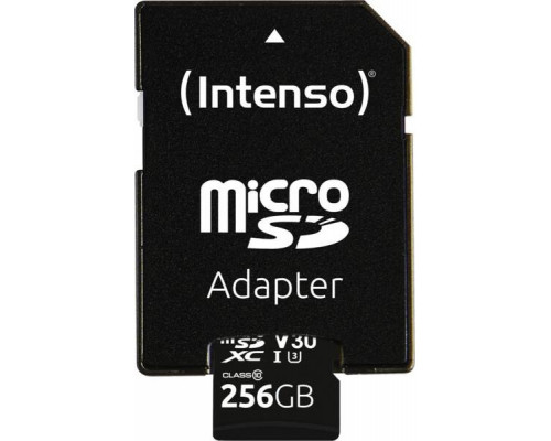 Intenso microSDXC 256GB C10 UHS-I Professional + Adapter
