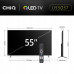 CHiQ U55QST TV 55, UHD, QLED, Google TV, DLG 120 Hz, Dolby Audio, Frameless, metaliczna