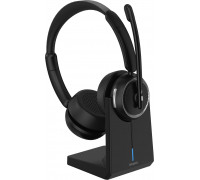 Deltaco HL-100 Wireless Stereo Headset on-ear, USB-dongle, charging stand / 1903274