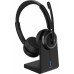 Deltaco HL-100 Wireless Stereo Headset on-ear, USB-dongle, charging stand / 1903274