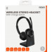 Deltaco HL-100 Wireless Stereo Headset on-ear, USB-dongle, charging stand / 1903274